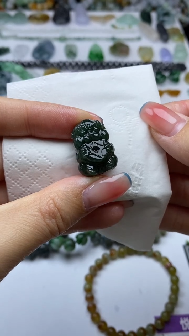 未镶嵌定制翡翠毛货定制不退不换