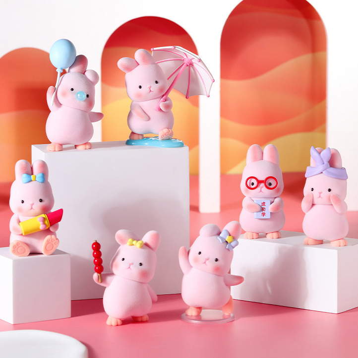 【拆盒】溜溜兔日常盲盒植绒款潮玩手办装饰品摆件礼物