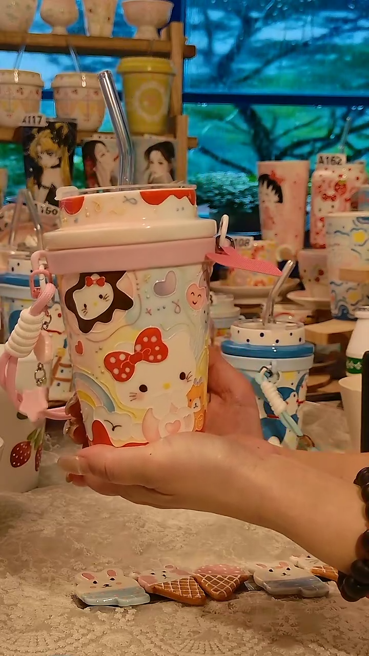 陶瓷哇*哈景德镇手绘陶瓷杯