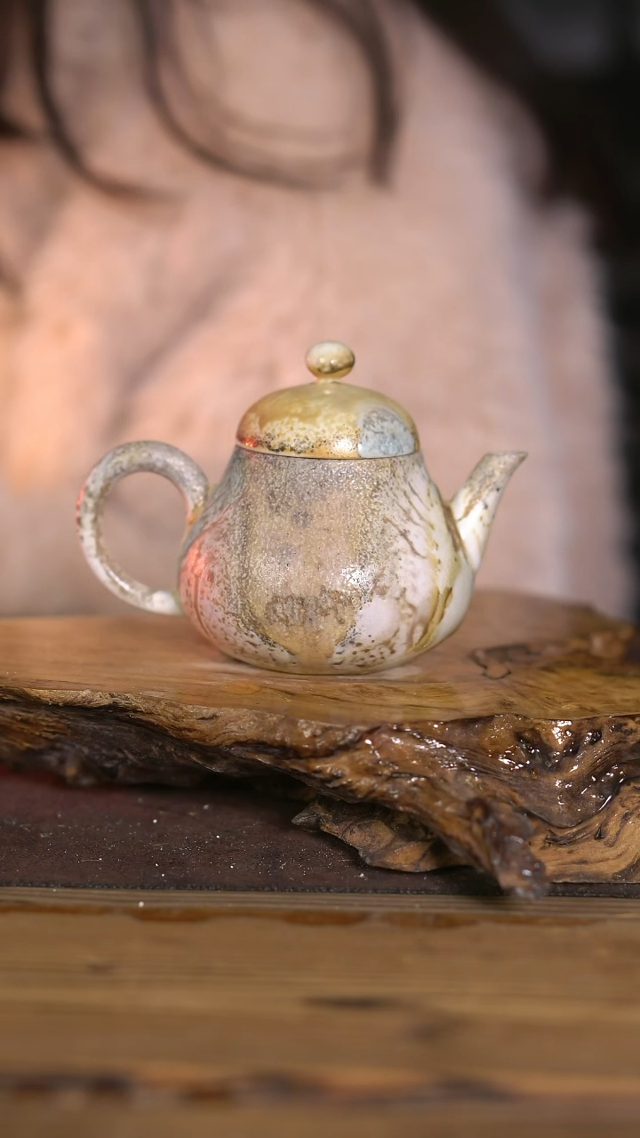 景德镇纯柴烧 中白泥梨壶 150cc 10