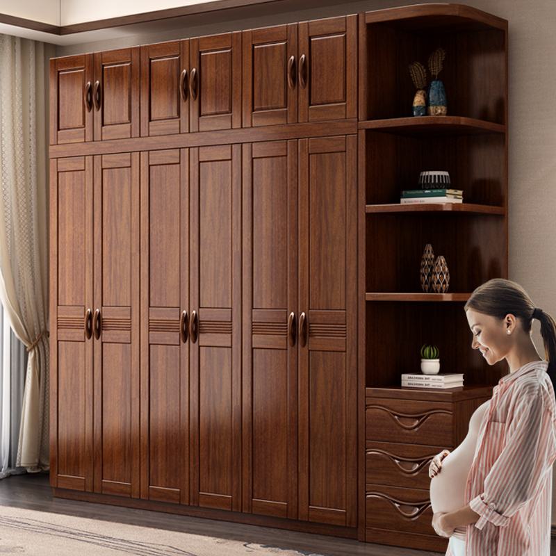 实木储物大衣橱网红高颜值家具主卧必备家具卧室柜子现代实木衣柜