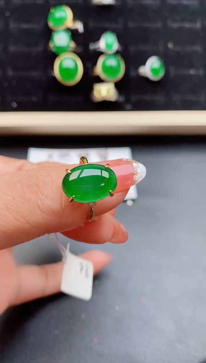 【闪购商品】翡翠戒指银S925镶嵌508050