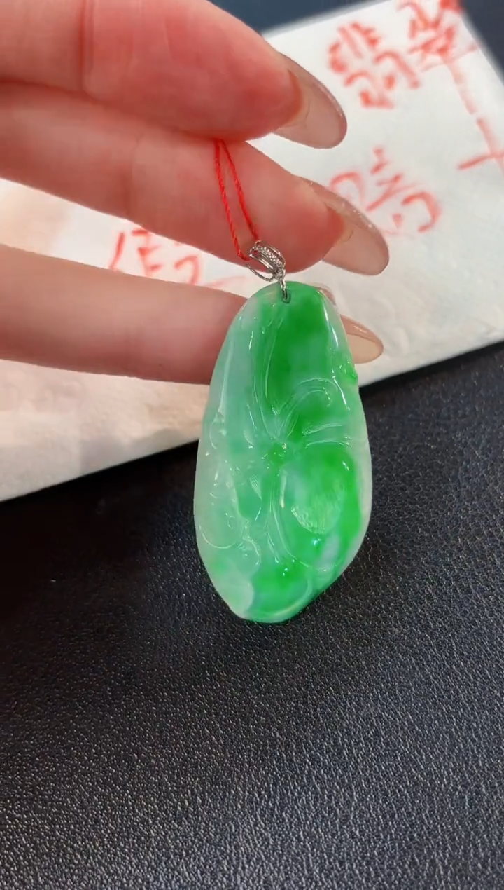 【闪购商品】翡翠颈饰18K金镶嵌缅料A货/支持复检/一件