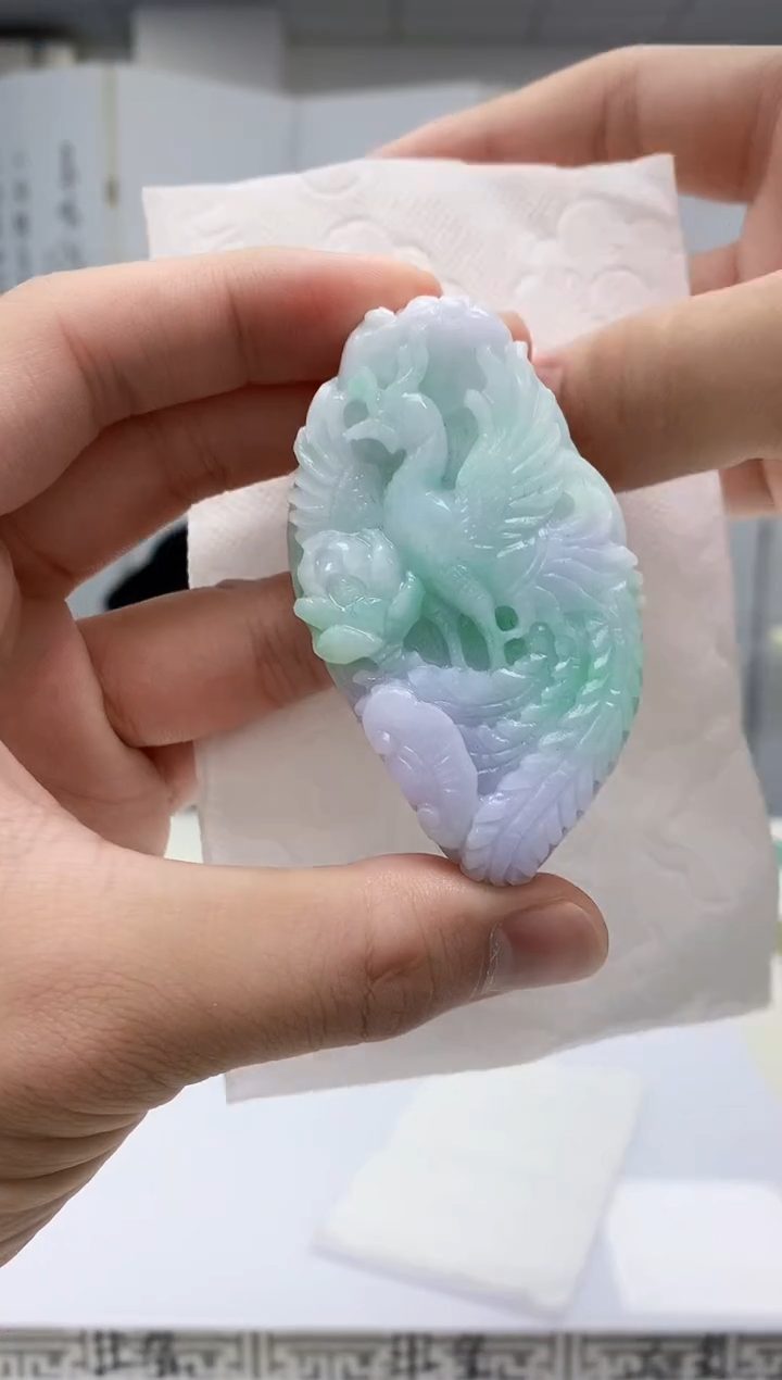 【闪购商品】定制翡翠未镶嵌4852bb-毛货挂件12