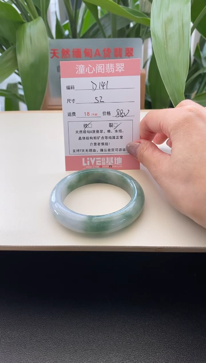 未镶嵌手镯翡翠52圈口d141
