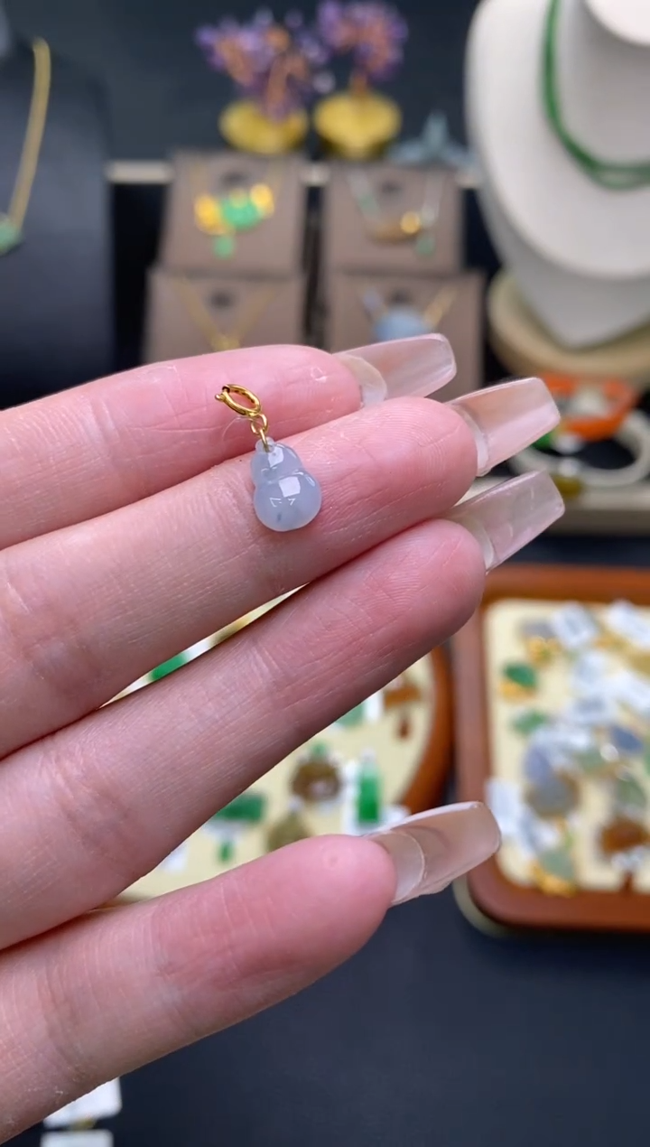 【闪购商品】翡翠颈饰18K金镶嵌净货13280