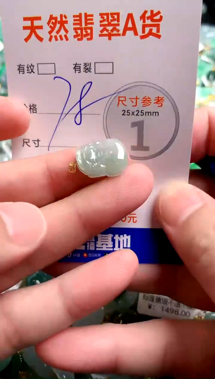 翡翠18K金镶嵌颈饰23000431