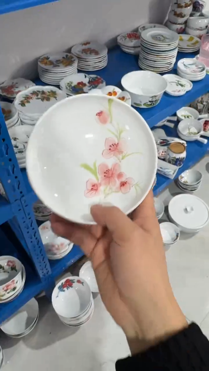 摆件陶瓷景德镇高温瓷（高脚果盘）