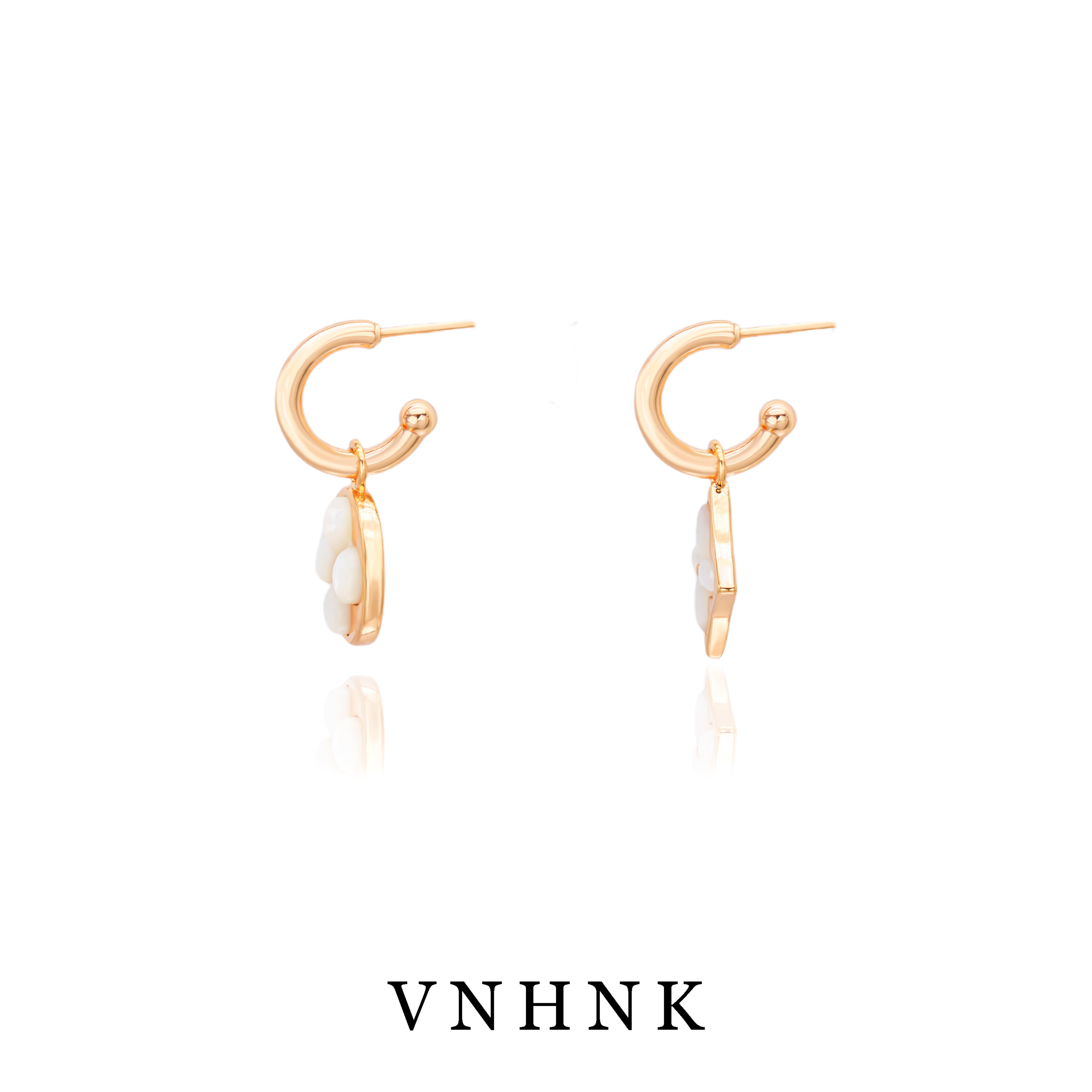 铜合金耳饰 美可儿   H647  玫瑰色时尚气质耳环