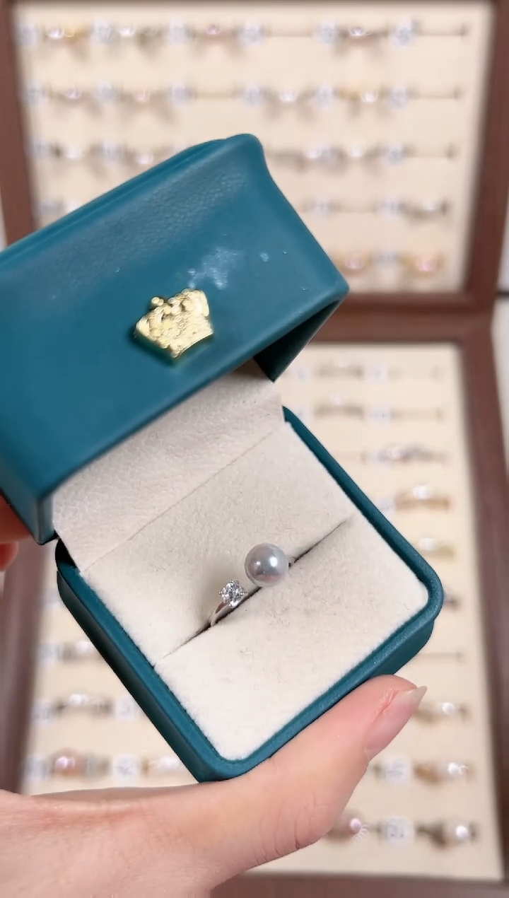 【闪购商品】海水珍珠戒指银S925镶嵌006号