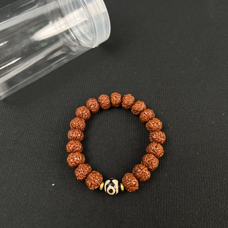 包浆小金刚菩提单圈文玩佛珠手串-LQ152