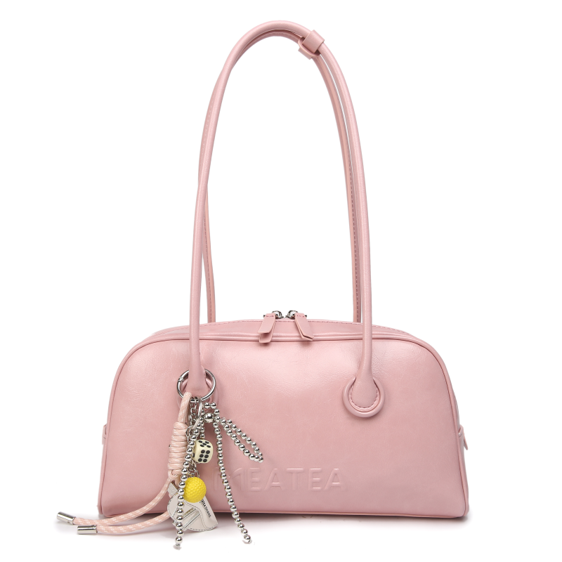 【RAIN·CUN】轻奢可爱挂件单肩枕头包 SKL-G8091-樱花粉