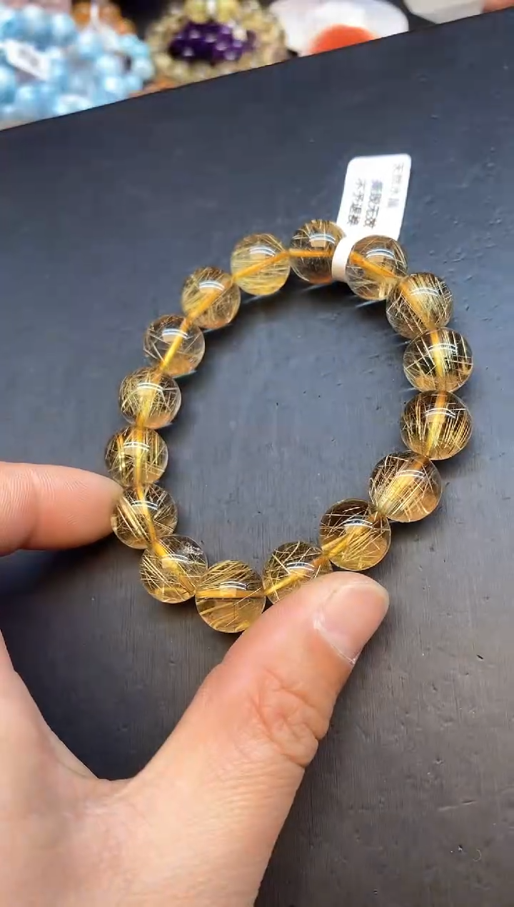 【闪购商品】水晶手链未镶嵌110 金发13mm+