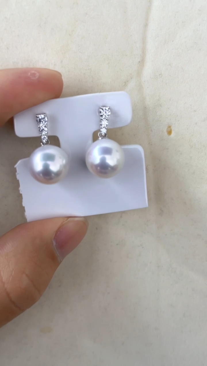 【闪购商品】淡水珍珠耳饰银S925镶嵌耳钉