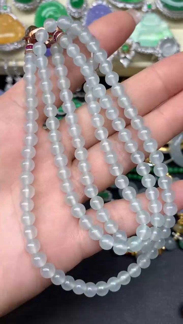 未镶嵌手串翡翠323-雪姐翡翠天天见