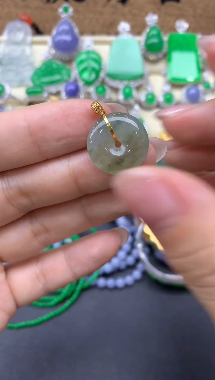 【闪购商品】翡翠颈饰18K金镶嵌110-中国好珍宝