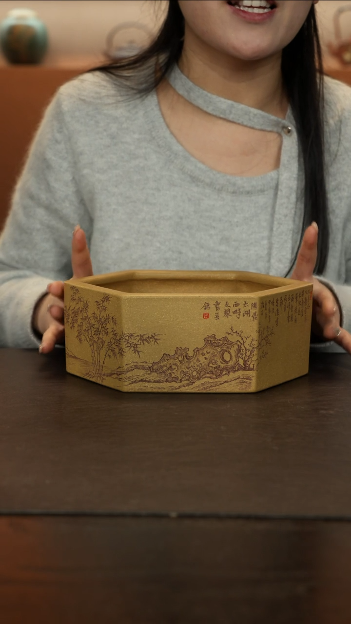 【闪购商品】紫砂水洗直播福利蒋文琴黄金段六方水洗