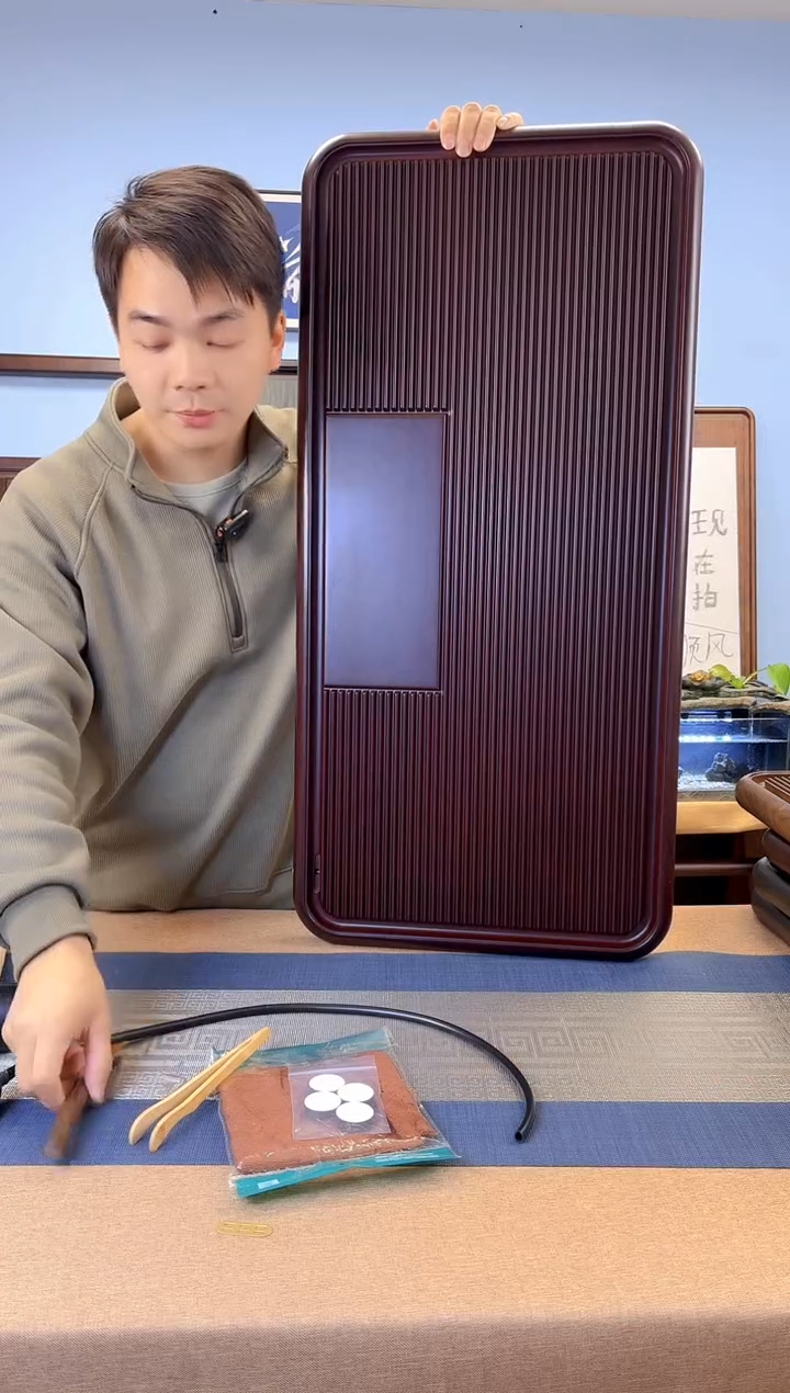 【闪购商品】凌龙红色款式茶盘90*43*4