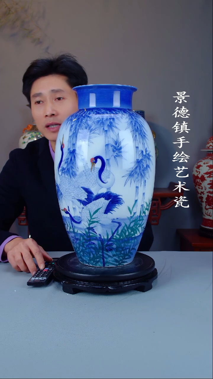 摆件陶瓷景德镇手工手绘陶瓷摆件49