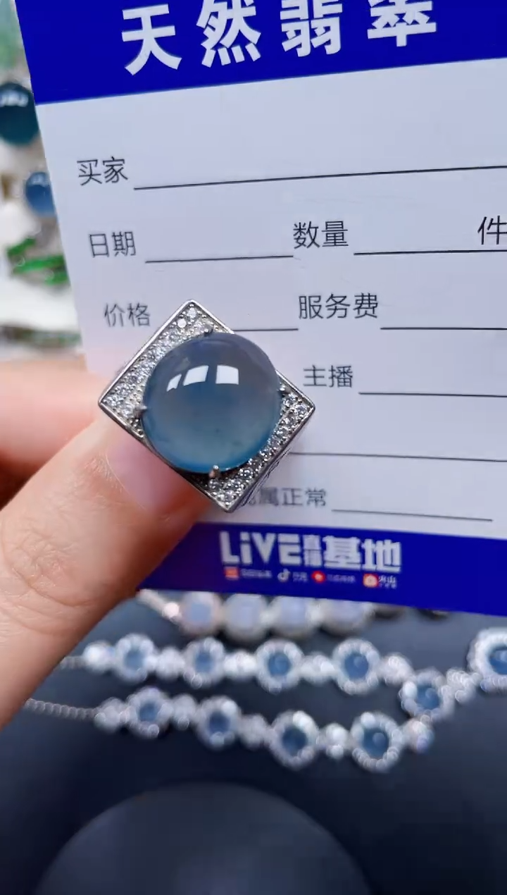 颈饰银S925镶嵌翡翠113