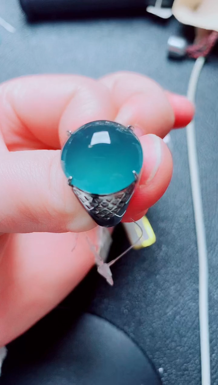 银S925镶嵌戒指翡翠111