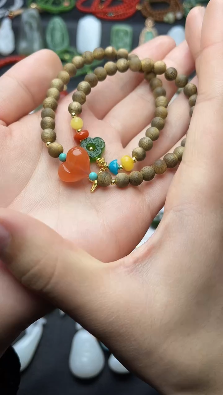 未镶嵌手串南红玛瑙多圈手串06