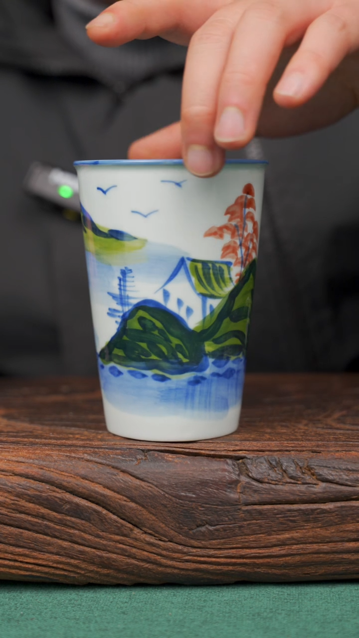 【闪购商品】瓷片104寻一缕瓷香杯釉下手工手绘瓷器