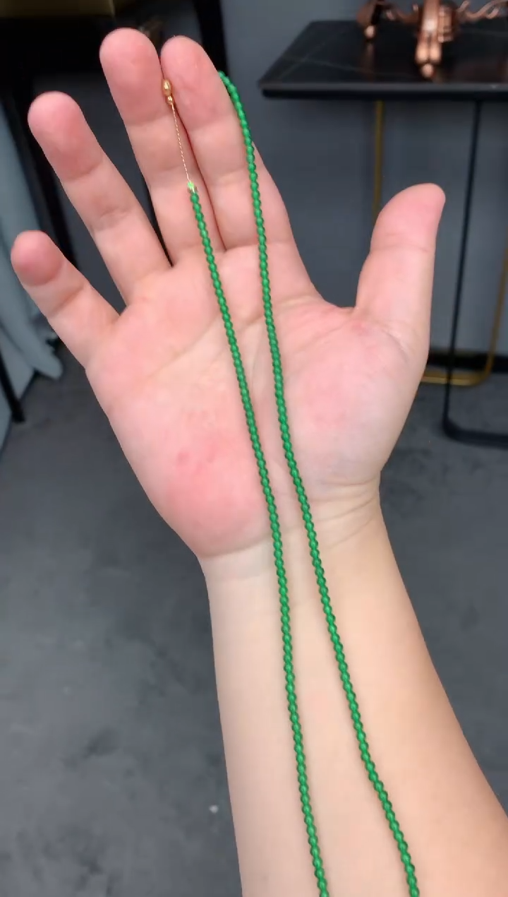 【闪购商品】定制翡翠18K金镶嵌翡翠项链