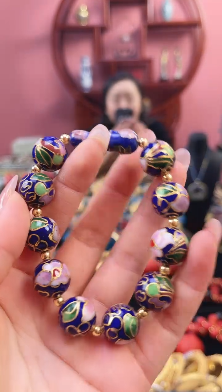 非遗 景泰蓝手串 1.4宝蓝