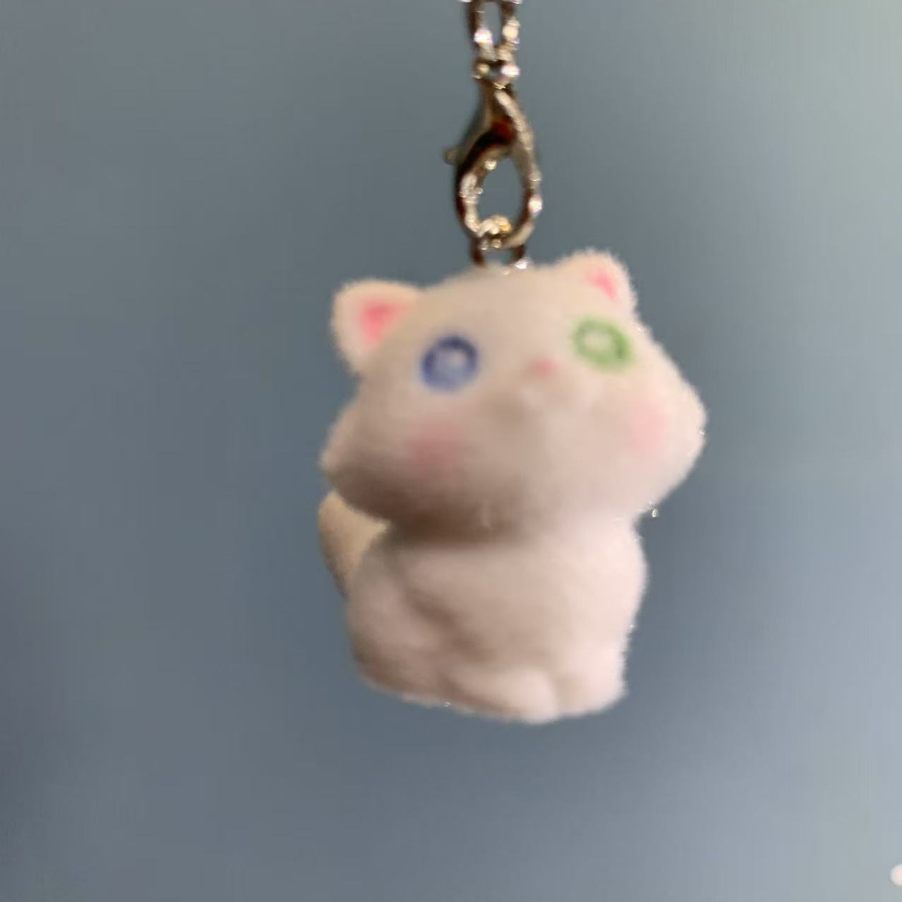 植绒波斯猫手机链挂件X100