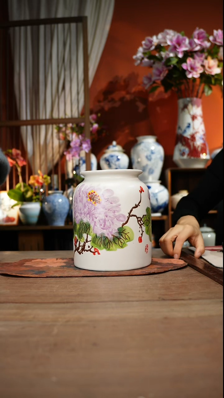 当代高温釉下彩手绘陶瓷餐具