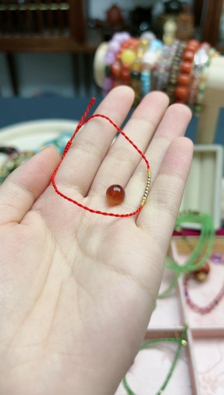 【闪购商品】玛瑙/玉髓手绳未镶嵌18k金玛瑙手绳*1 YX