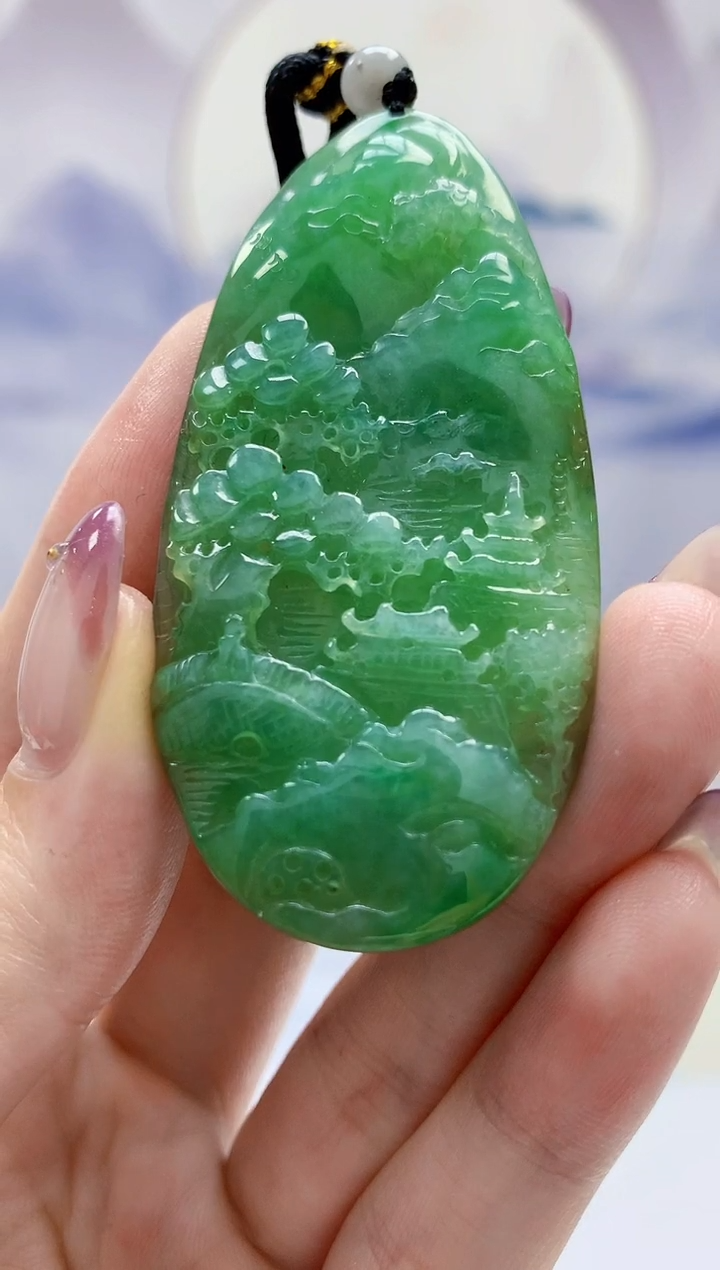 定制翡翠未镶嵌4868jw-毛货挂件29