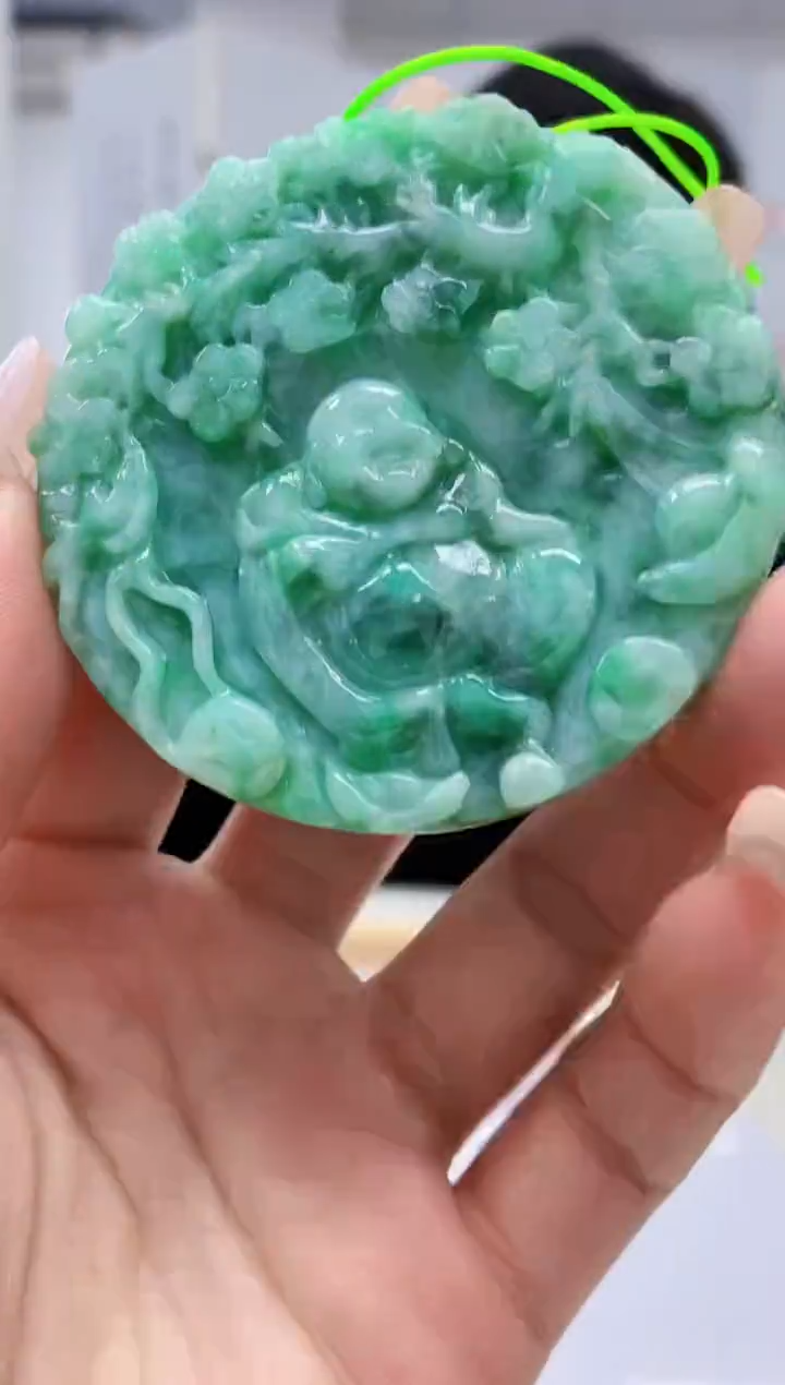 【闪购商品】定制翡翠未镶嵌4917lr-毛货挂件87