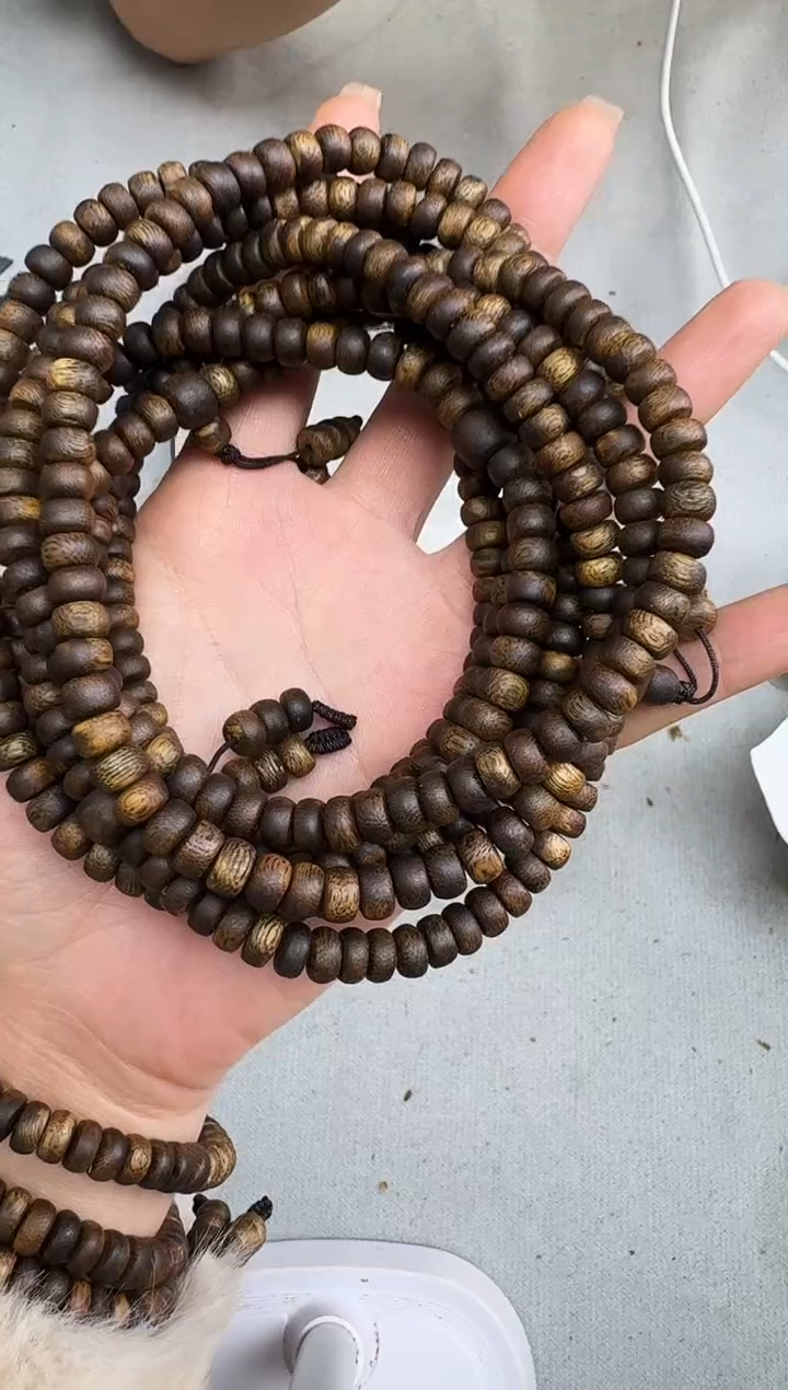 沉香手串0716张勺子算盘珠三圈多样性发一