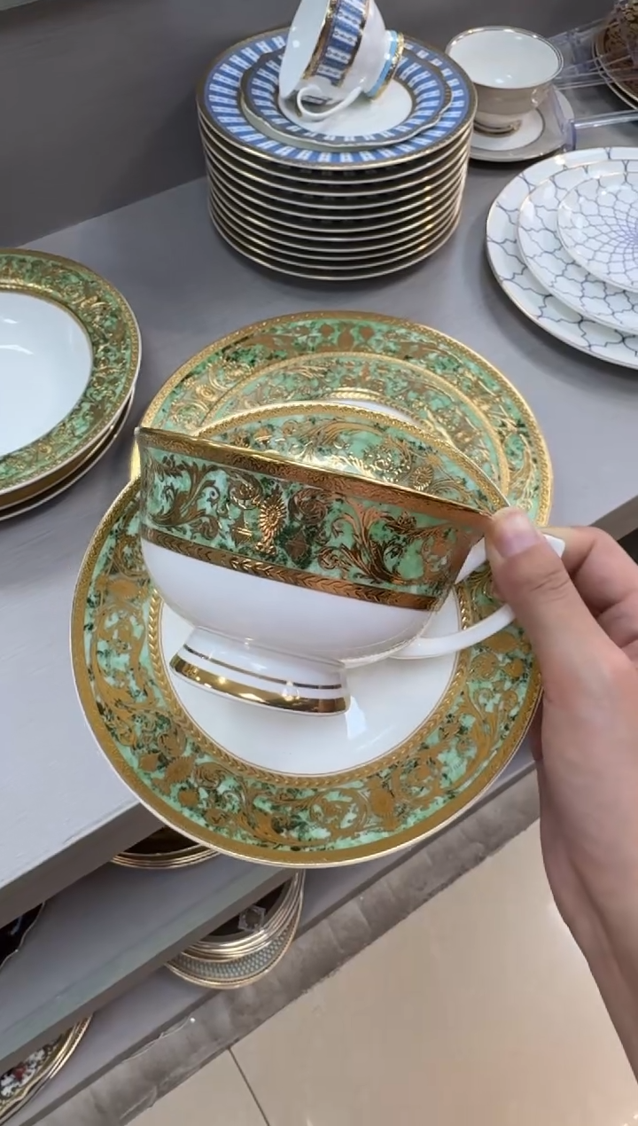 【闪购商品】瓷片200毫升杯碟福利款