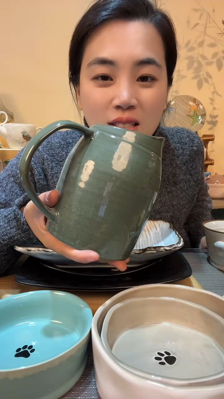 【闪购商品】瓷片复古壶 微瑕介意勿拍