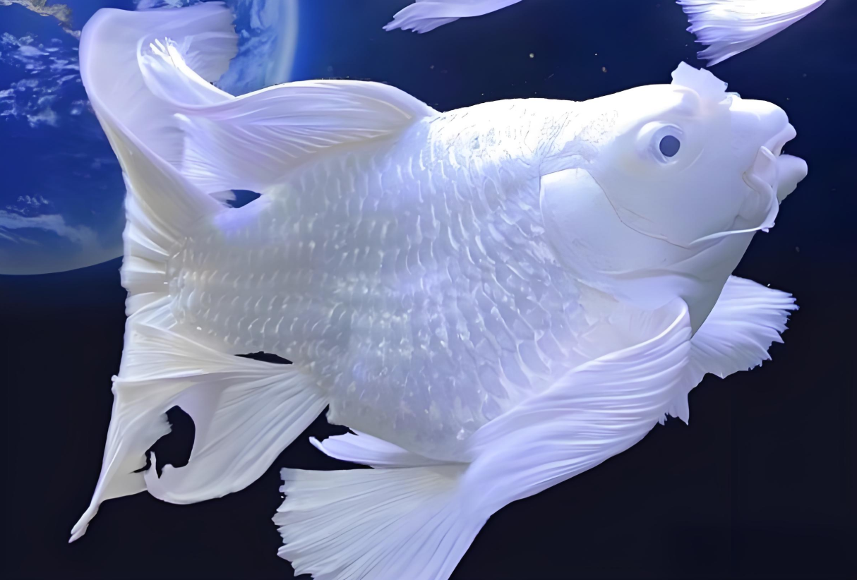 球体白蝴蝶锦鲤观赏鱼大鳍大尾冷水好养耐活包邮