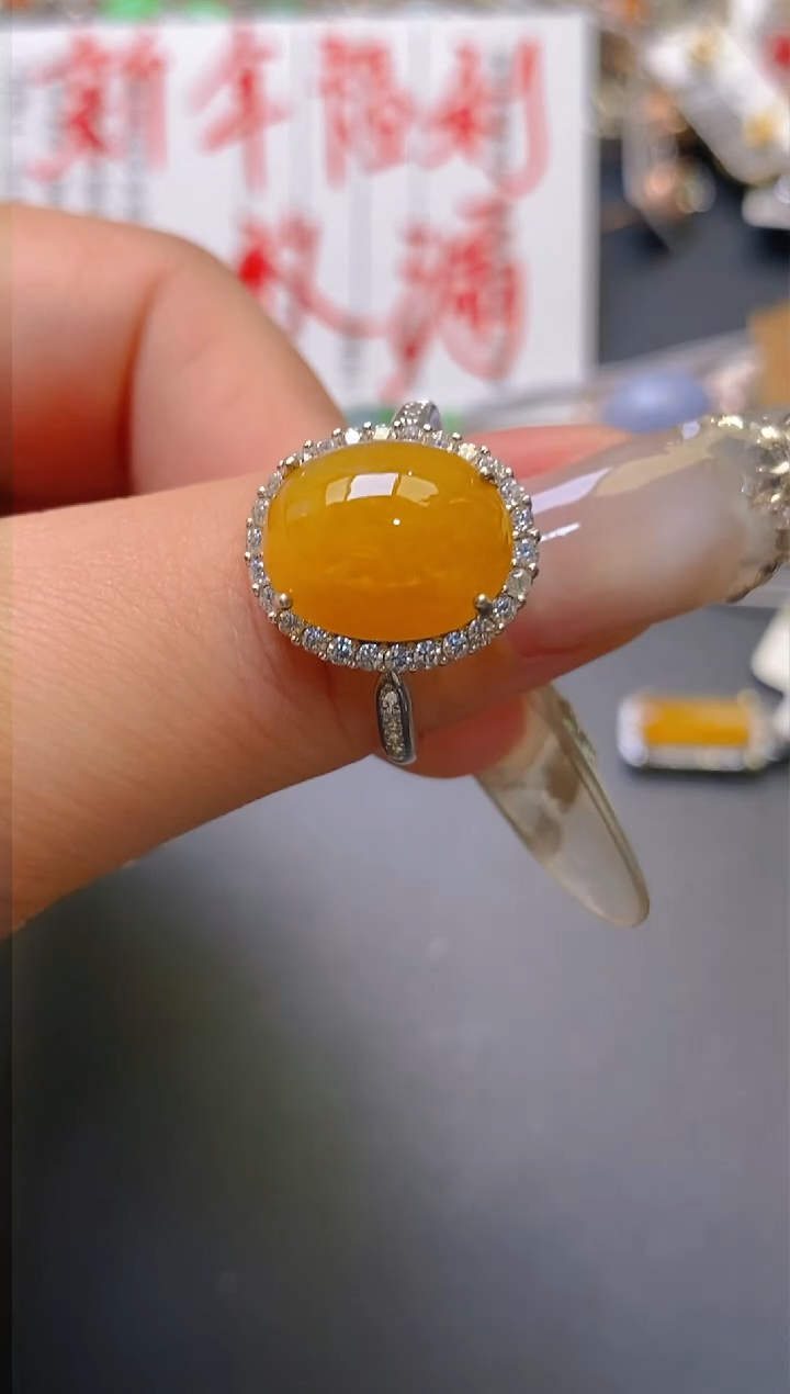 【闪购商品】翡翠耳饰银S925镶嵌天然A货翡翠1