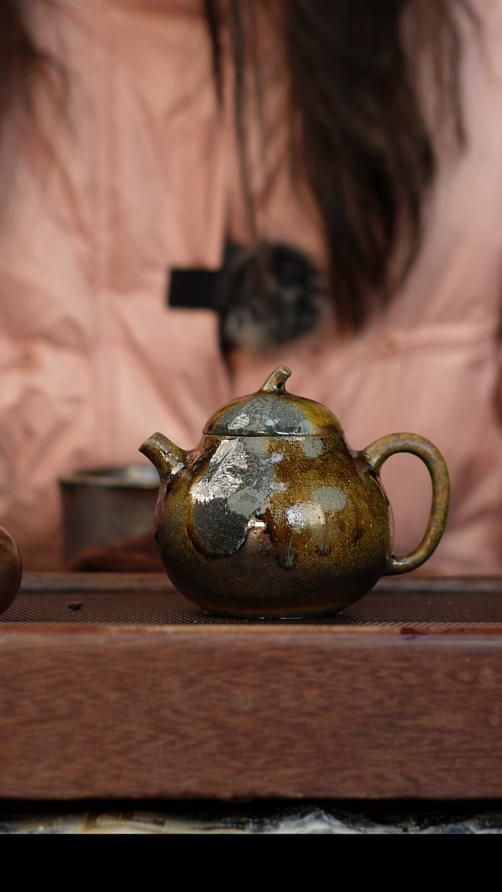 茶壶紫砂柴烧紫砂 天青茄瓜160-180cc