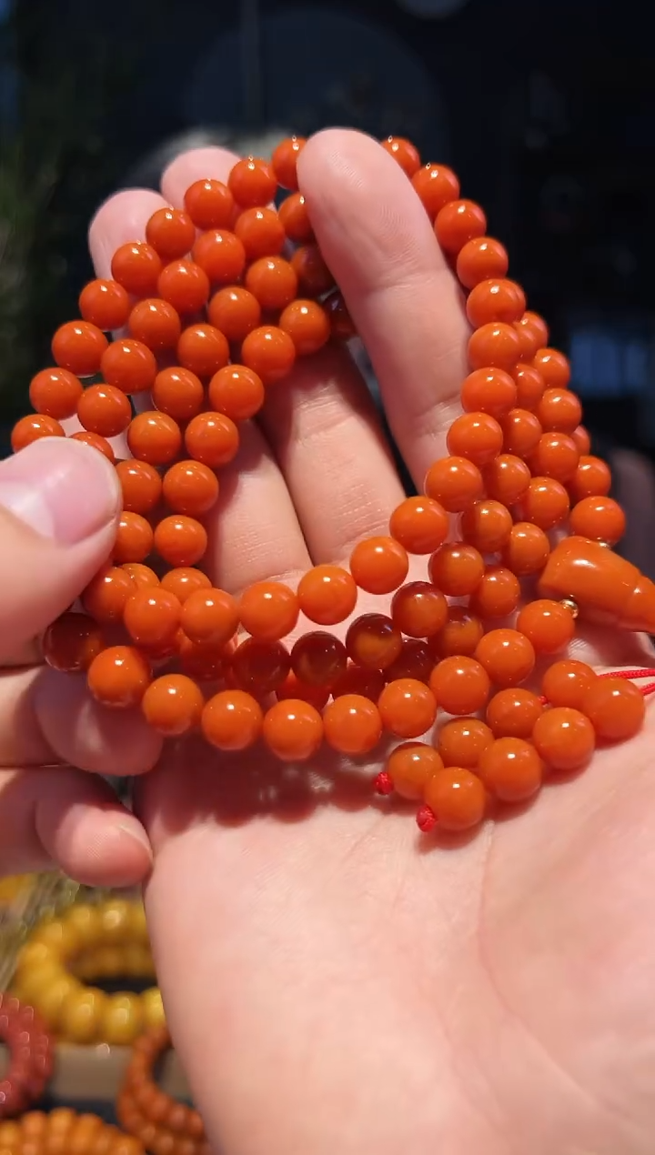 手串未镶嵌南红玛瑙8大+108多圈
