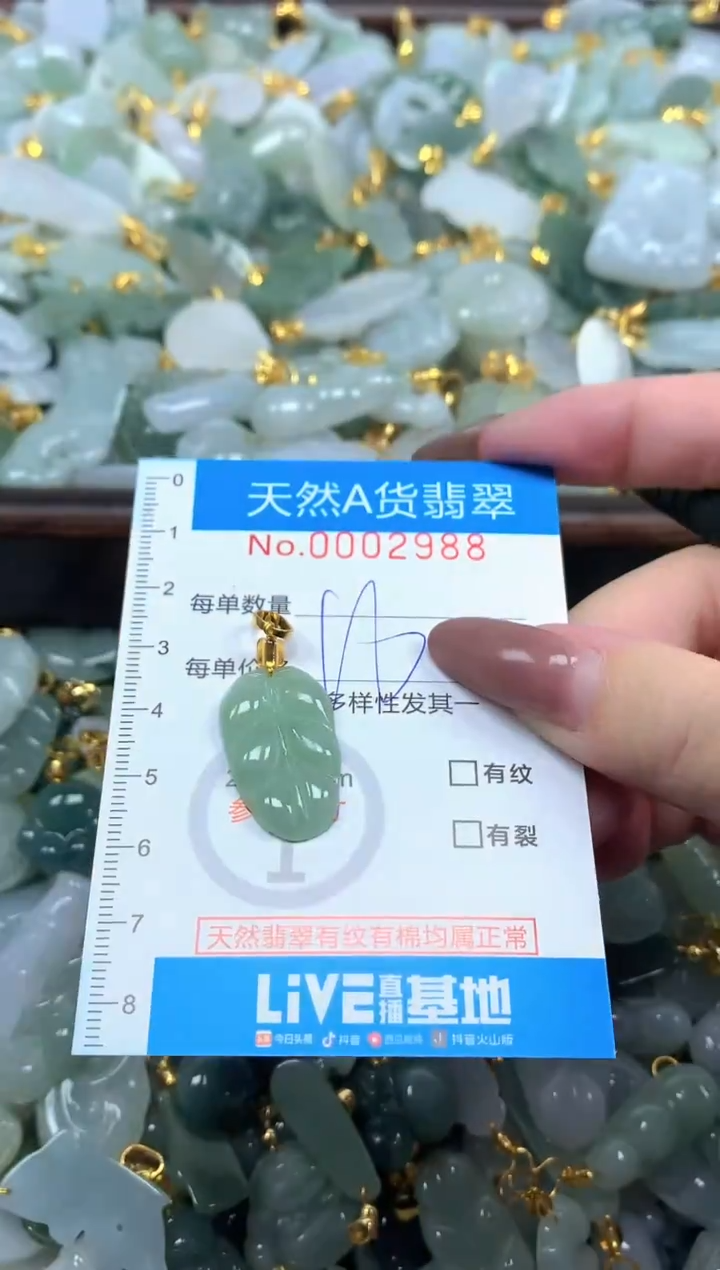 颈饰未镶嵌翡翠净货挂件-2998