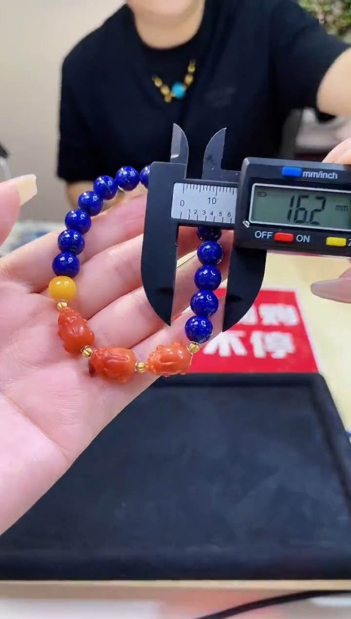 18K金镶嵌青金石手链@@ZY21107078