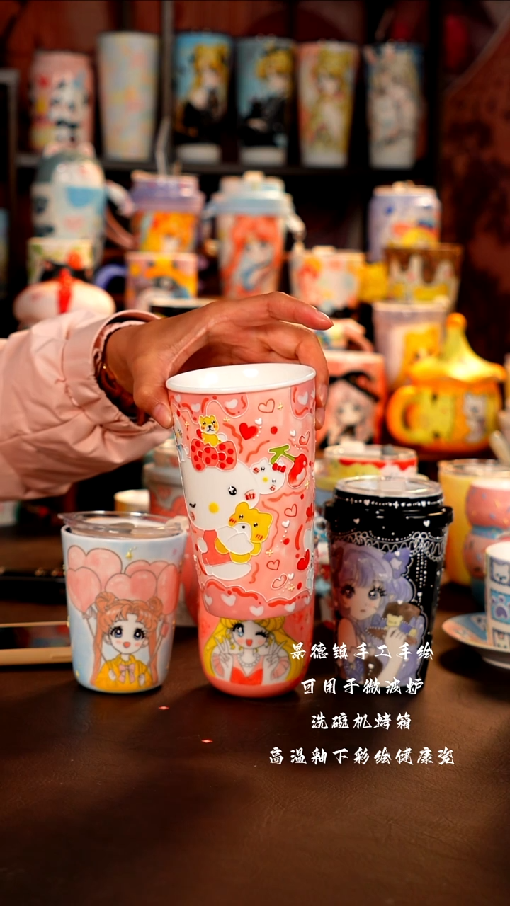 景德镇设计款手工手绘杯杯