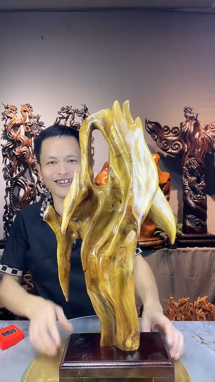 金丝楠精**国小叶桢楠随行摆件58