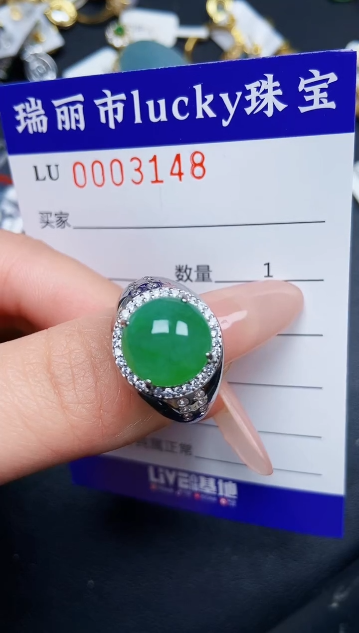 【闪购商品】翡翠颈饰银S925镶嵌3148