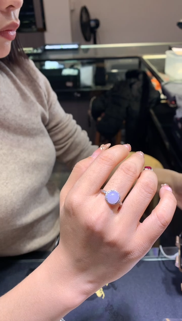 【闪购商品】翡翠吊坠(不含链)银S925镶嵌戒指