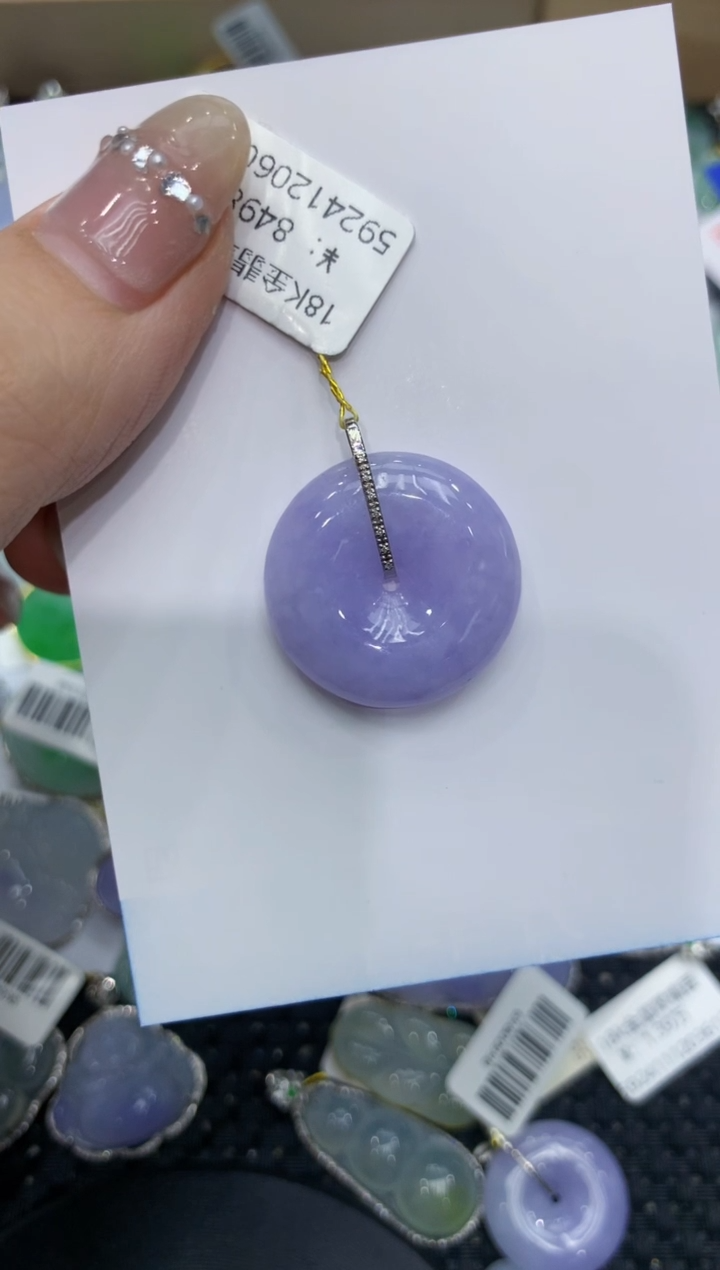 【闪购商品】翡翠颈饰18K金镶嵌222222222