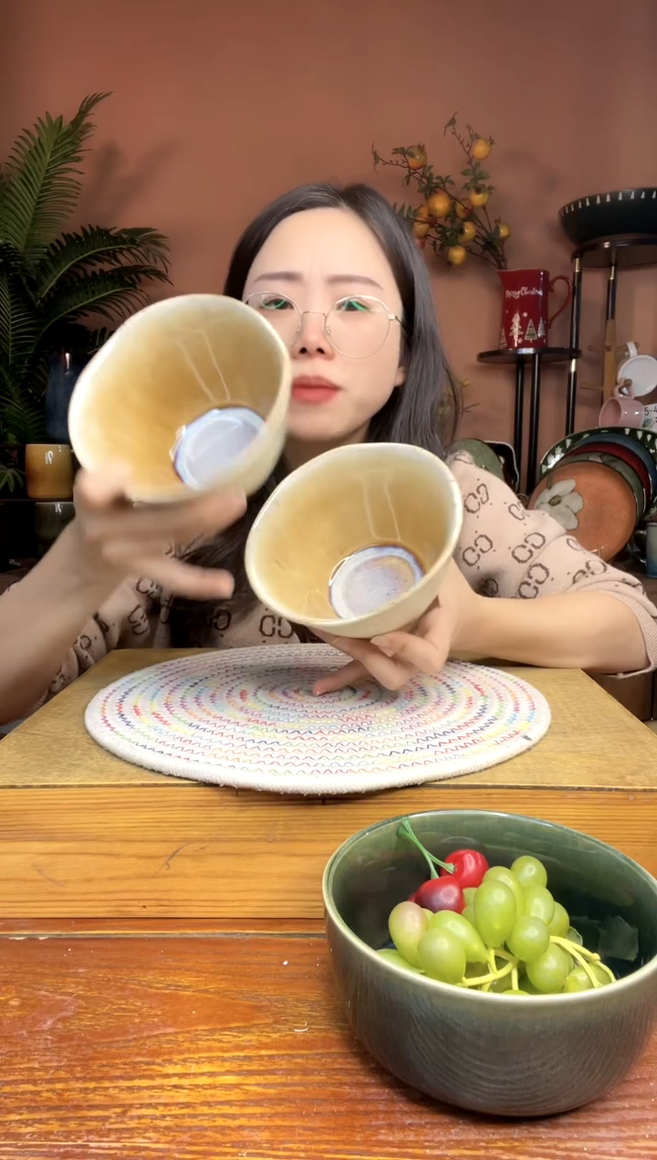 陶瓷5.5英寸喷墨异形不规则米饭碗