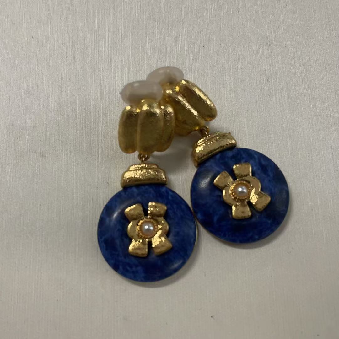 合金珐琅耳饰 孤品1h2090耳钉